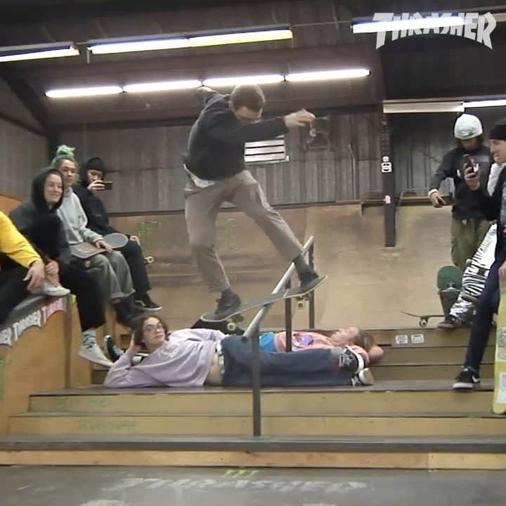 スラッシャーのインスタグラム：「❤️ @unityskateboarding rips up @doublerocksfc 🌉 Now playing on all Thrasher channels 📡」