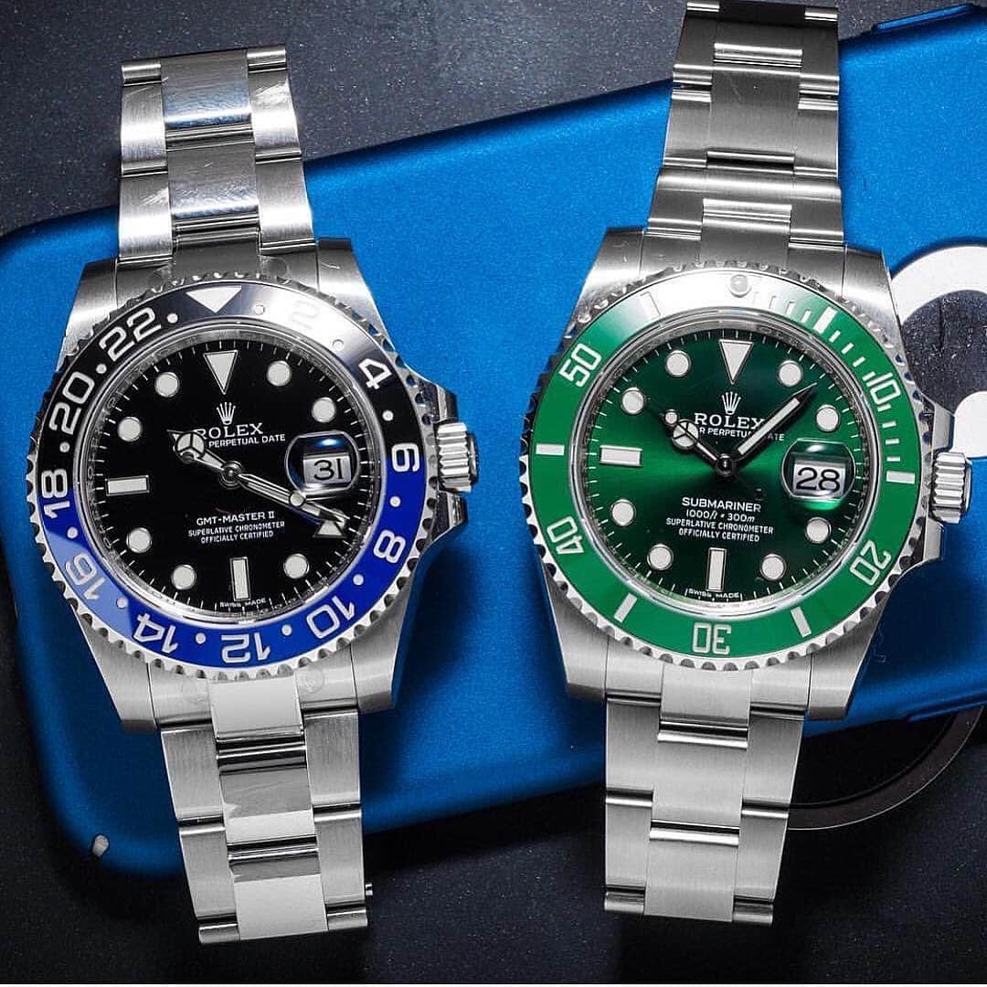 Daily Watchさんのインスタグラム写真 - (Daily WatchInstagram)「Left or Right? Rolex GMT-Master II or the Rolex Submariner? Photo by @vip_watch_brasil」6月12日 5時34分 - dailywatch