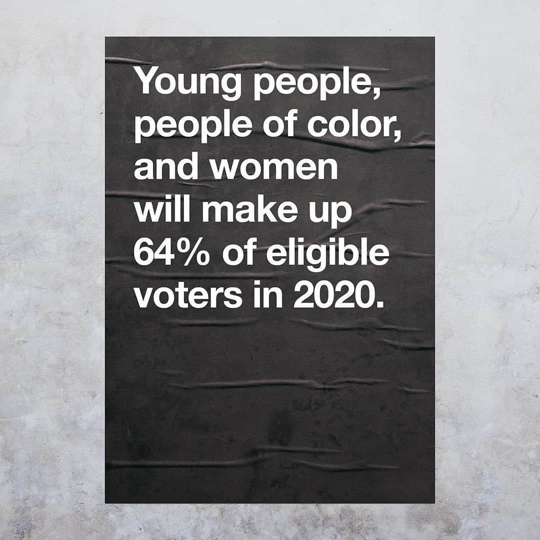 ジェイミー・キングさんのインスタグラム写真 - (ジェイミー・キングInstagram)「@iamavoter #votethemout 💯• Young people, people of color, and unmarried women make up the rising American electorate in 2020. Make sure your voice is heard in your elections by texting VOTER to 26797 to make sure you are registered to vote. (Source: Voter Participation Center)」6月12日 5時42分 - jaime_king