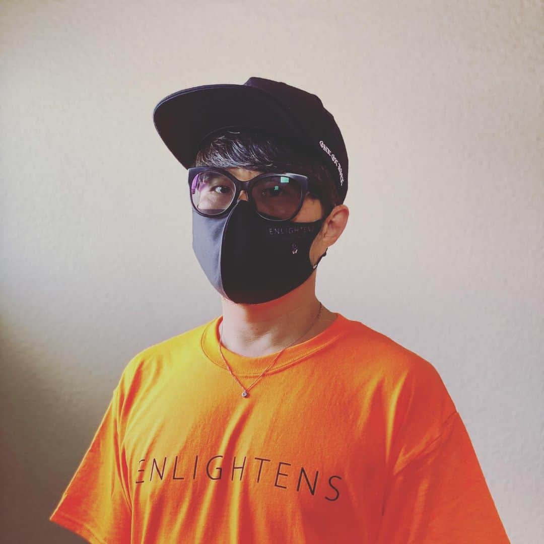 橋本塁さんのインスタグラム写真 - (橋本塁Instagram)「ENLIGHTENSのTシャツとマスクが良い感じ♬これからランニングにも活躍しますな♬ DRI-Vちゃんありがとー！ #dragonash #enlightens」6月12日 12時48分 - ruihashimoto