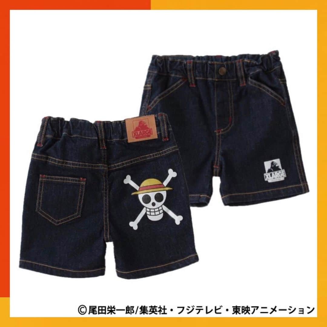 X-girl Stages Officialさんのインスタグラム写真 - (X-girl Stages OfficialInstagram)「XLARGE KIDS﻿ recommend item﻿ . エクストララージ キッズと﻿ 人気アニメ「ONE PIECE(ワンピース)」の﻿コラボ✨ . 【ONEPIECE】 OGゴリラプリントデニムショートパンツ﻿ 9402115 ￥8,690 (税込)﻿ size 80〜140cm﻿ ﻿ デイリーに着まわしやすいデニムパンツは﻿ フロントにはOGゴリラ、バックには海賊団の象徴となるドクロマークを投入✨﻿ 前後どちらからでも楽しめるデザインがポイント👖﻿ ウエストはアジャスターゴムでフィット感の調節が可能でお子様の体型に合わせてご着用いただけます😊﻿ ﻿ 📱🖥ナルミヤ オンラインをCheck‼﻿ インスタ投稿画面の「ショッピングバッグ」の﻿ アイコンをクリックするとオンラインで﻿ お買い物が楽しめます🛍﻿ ﻿ 📺IGTV放映中‼️﻿ デザイナーによる﻿ オススメアイテムをご紹介﻿ ﻿ 🎁ワンピースTシャツがもらえる‼️﻿ Instagramプレゼントキャンペーン開催中﻿ ﻿ ★★★★★★★★ ★★﻿ ﻿ @narumiyaonline_official﻿ #xgirlstages#xlargekids #xgs #xlk #xgirl #xlarge  #エックスガールステージス#エクストララージキッズ#ナルミヤオンライン#summercollection #夏コレクション #夏物 #新作 #キッズコーデ #男の子ママ#男の子ママと繋がりたい#男の子#ママ#ワンピース#ルフィ#ONEPEACE﻿ ﻿ ﻿」6月12日 14時54分 - xgirlstages