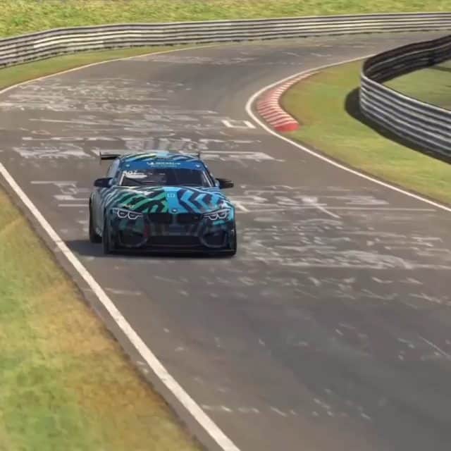 のインスタグラム：「This will be my debut at the "Green Hell"; Nordschleife. 😜 Virtual... I will race with @bscompetition and team mate @zugmarius on the @bmwmotorsport BMW M4 GT4 tomorrow the 3hours race powered by @vcomotorsports. 🆒 This will be fun. 💯  I hope you join. Live Broadcast 📺 at 12.25Uhr on YouTube. Link in my BIO. - #glockmeifyoucan #bmwmotorsport #bscompetition #iracing #simracing #nordschleife #nürburgring」