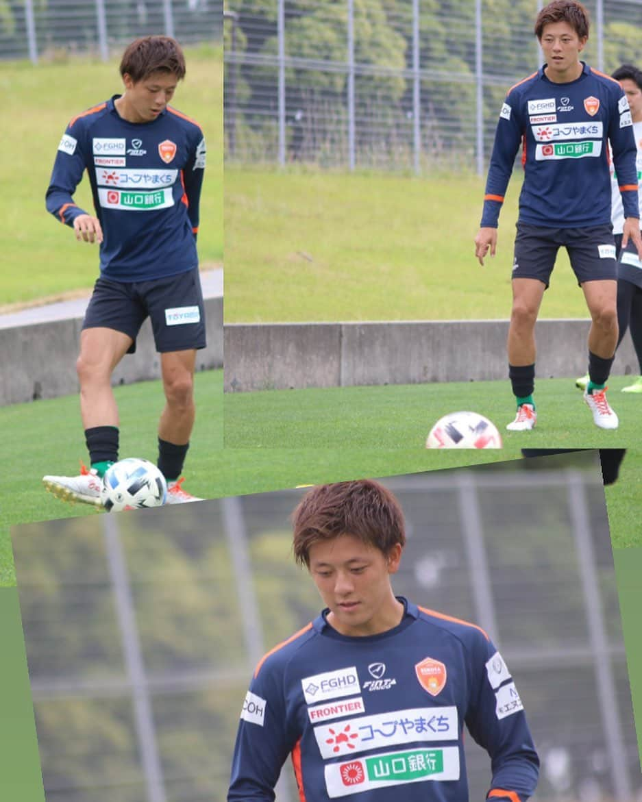 高井和馬のインスタグラム：「今日のトレーニング⚽️ 梅雨入り☔️ #レノファ山口 #レノファ #renofa #高井和馬」