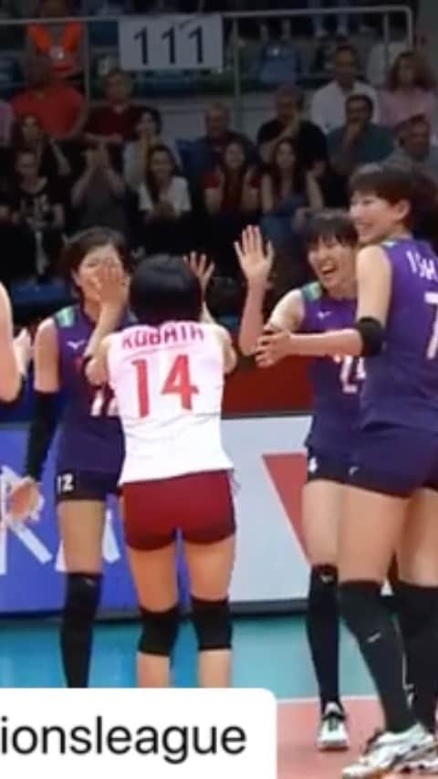 芥川愛加のインスタグラム：「#Repost @volleyballnationsleague with @make_repost ・・・ She’s one of Japan’s 🇯🇵 main weapons in attack, a solid blocker and a smart server: Aika Akutagawa. . Watch #Volleyball on: volleyballworld.tv . For the latest news: FIVB.com . #VNL #BePartOfTheGame  @aika_akutagawa @jva_volleyball」