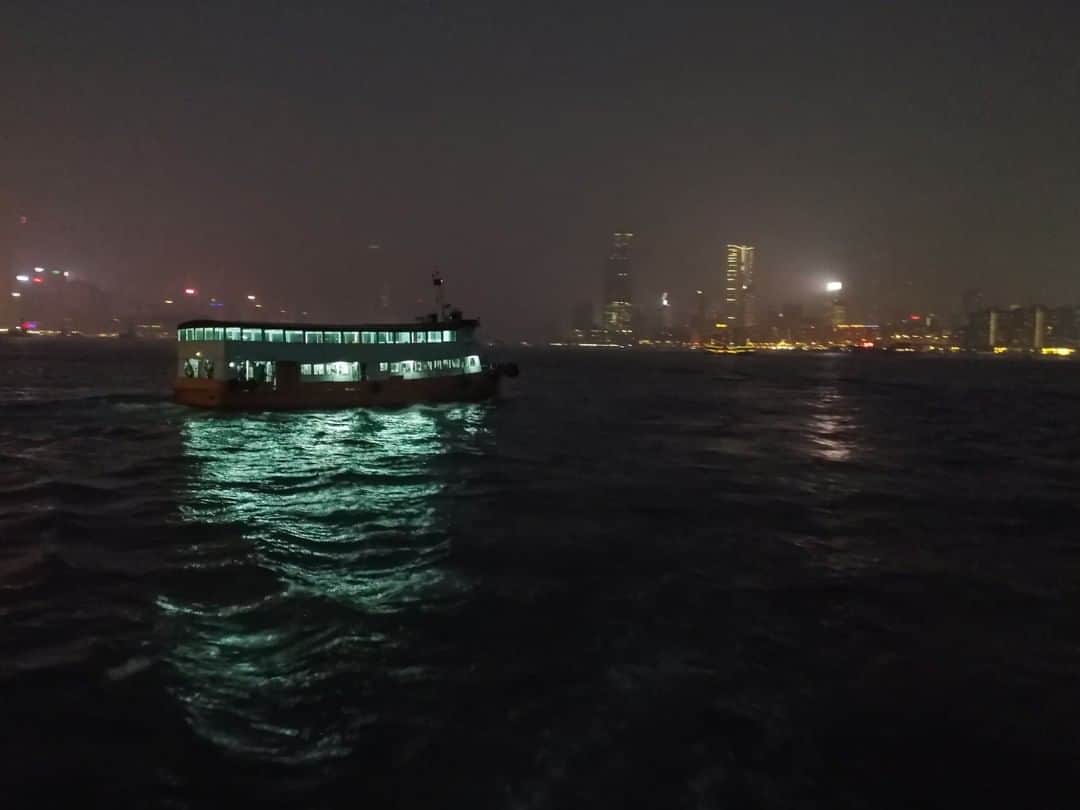 National Geographic Travelさんのインスタグラム写真 - (National Geographic TravelInstagram)「Photo by Robbie Shone @shonephoto | During a gloomy night blanketed in smog, a ferry leaves Hong Kong’s Tsim Sha Tsui pier.」6月12日 21時08分 - natgeotravel