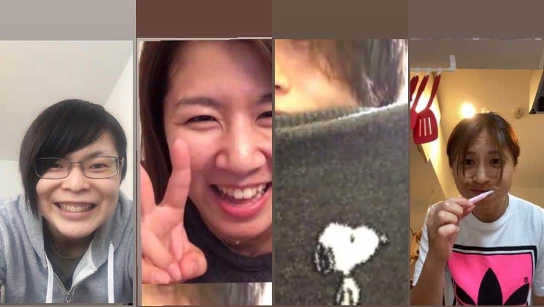 鮫島彩のインスタグラム：「・ ・ 3時間もリモート会したのに、姫のウスターソースとオイスターソースの違いが分からないって話しか記憶にない。 ・ ・ そう、そのくらい緩いのがちょうどいい。 ・ ・ このメンバーと還暦過ぎてもアクティブに遊ぶのが私の夢！！！ ・ ・ アクティブに遊べる場所あったら教えてください☺️ ・ ・ #卓球しほっち #バドみずき(姫) #どうしてそんなにリフティング上手なの #サッカー季絵 #リフティングで姫に睨まれる #ちゃんとやれよって無言の圧力 #石にされるよ #気をつけて #そんな姫も #鮫島のユニ着て落ちるのやめて(笑) #思い出シリーズ」