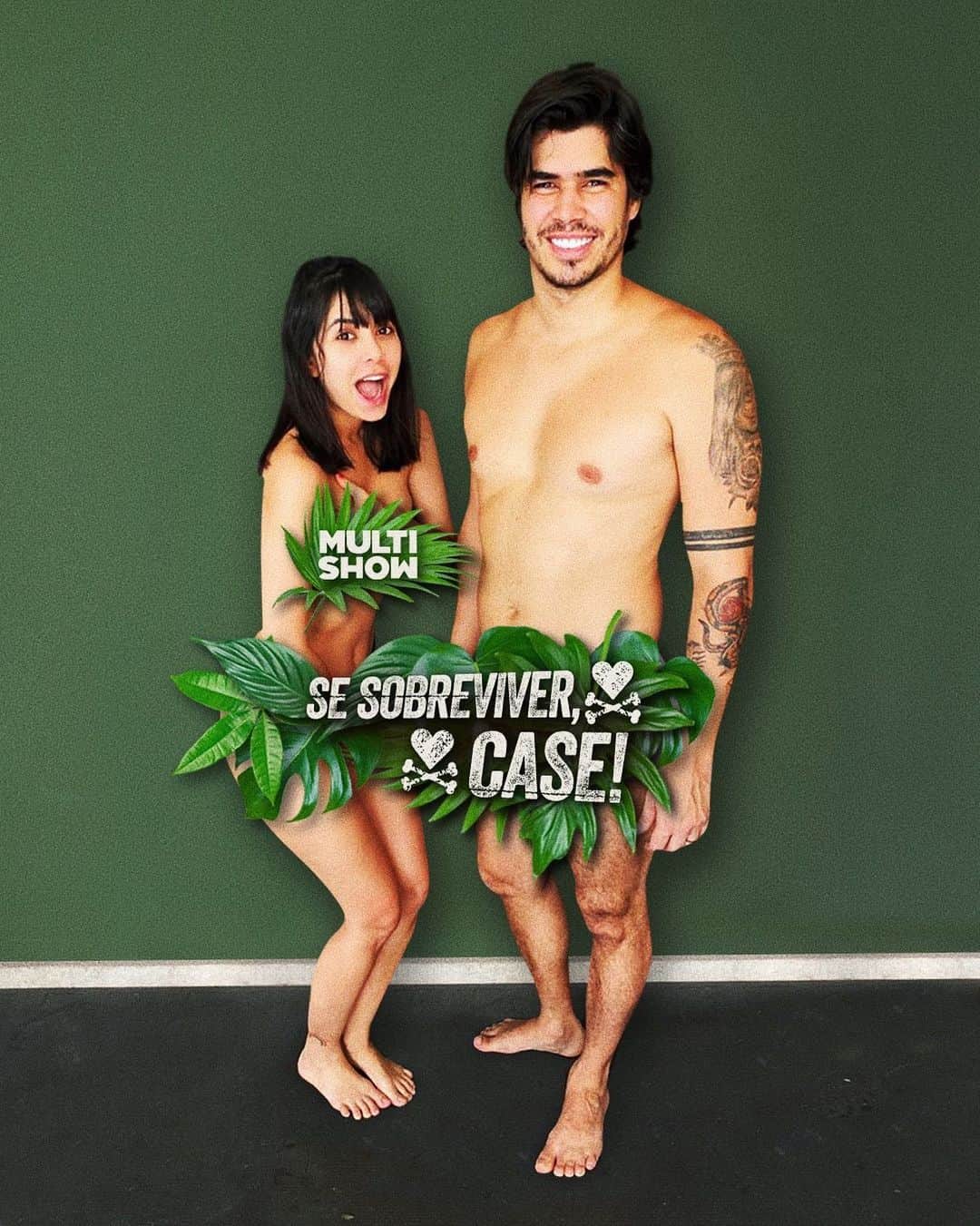 Gabriela Salesのインスタグラム：「Lacrinhas, se não tá fácil a convivência pros casais que estão grudados em casa, imagina na selva! Os ódios sempre terminam vindo kkkkk. E não é que 4 casais toparam um teste ainda mais extremo: ficar juntos, sem roupa, na Mata Atlântica, para descobrir se estavam prontos pra casar (calma, dessa vez nós não vamos participar não kkkk). Esse será o “Se Sobreviver, Case”, novo reality do @multishow, que estreia em julho. Já quero ver as tretas! *publi 🤭🌱🌿 #SeSobreviverCasee」