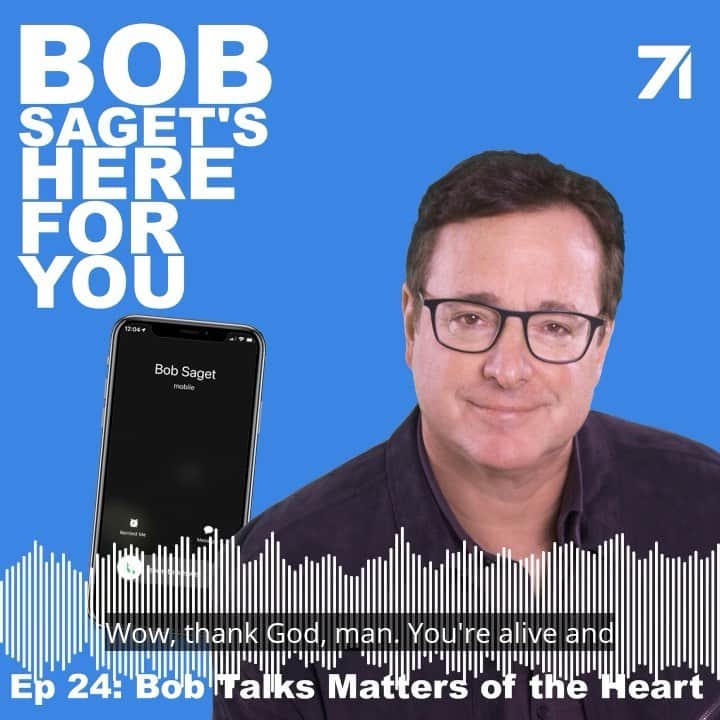 ボブ・サゲットのインスタグラム：「OUT TODAY: My NEW podcast Episode 23, where I call people who left messages and chat about life stuff, titled: “Bob Talks Matters of the Heart.” Sounds touching and funny.... 🤔 Listen at: spoti.fi/3cZRNFw  @Spotify @spotifypodcasts @spotifyuk @spotifysweden @spotifybrasil @spotifyaunz @spotifydanmark @spotifyindia @spotifymx @spotifycanada @spotifyfrance @spotifyasia @Studio71US」