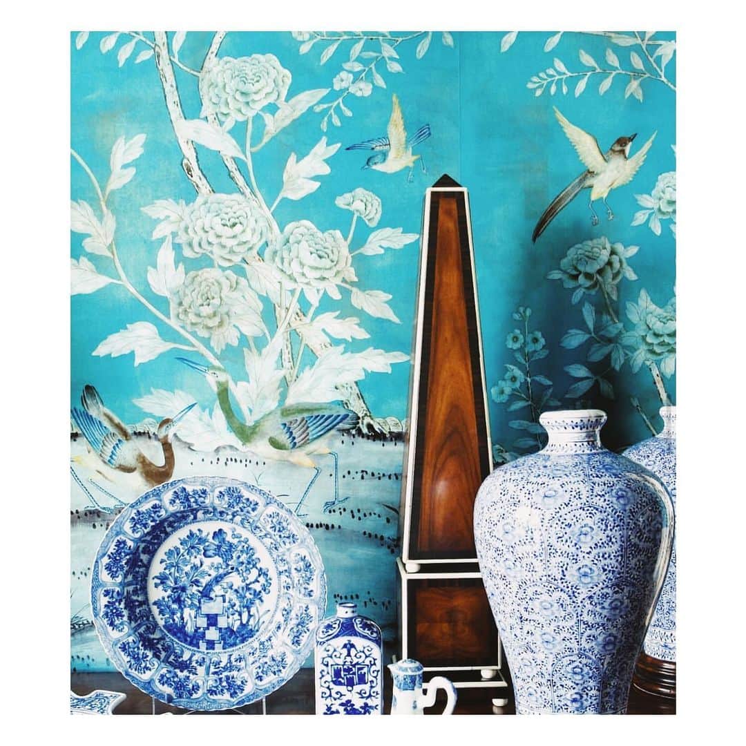 ココリボンさんのインスタグラム写真 - (ココリボンInstagram)「Antique DeGournay 🎏 #wallpapergoals #chinoiserie #luxe」6月13日 10時59分 - cocoribbon_official