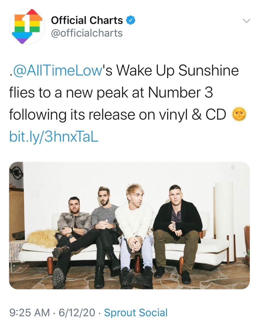 All Time Lowのインスタグラム：「Two months after the album release 🤯 We love you all so very much」