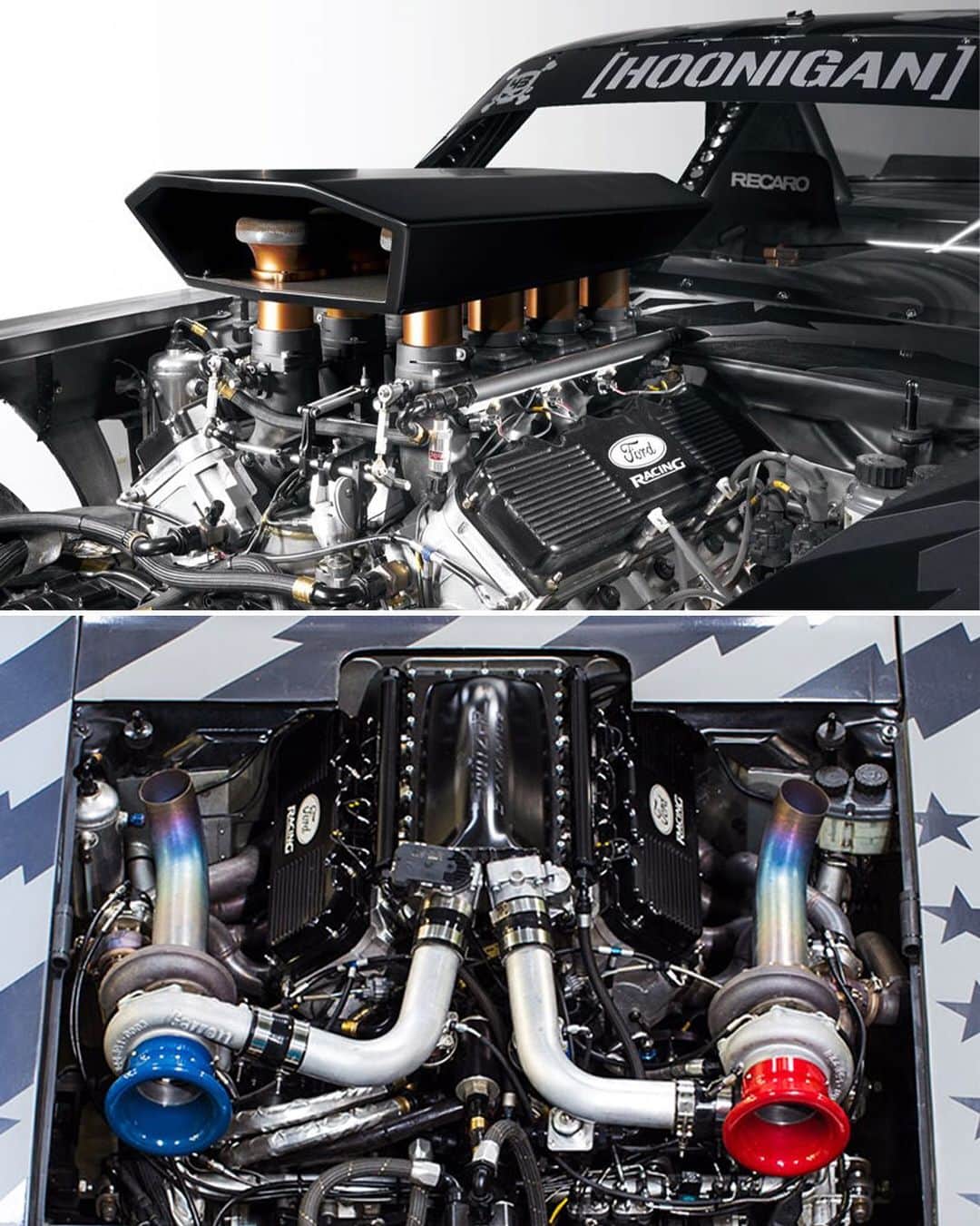 ケン・ブロックさんのインスタグラム写真 - (ケン・ブロックInstagram)「Have your say by voting on our poll about the engines! My Ford Mustang #HOONIFOX concept needs an engine! SO here's Round One …  First match-up! (TOP) Roush Yates 410ci (Normally Aspirated) V8 vs. (BOTTOM) Roush Yates 410ci (Twin-Turbo) V8.  Go into my IG Stories to cast your votes throughout the rest of the day - then swipe up to watch this week's episode. #Fordpower #Hoonicorn」6月13日 4時39分 - kblock43