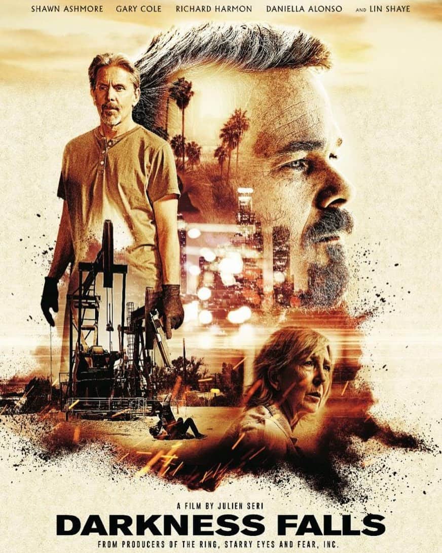 リチャード・ハーモンのインスタグラム：「Darkness Falls is out today on VOD  After his wife's suicide, Detective Jeff Anderson becomes convinced that she has been murdered. Obsessed with his investigation, he finds out that his wife was the victim of a team of father-and-son serial killers and sets out to stop them.」