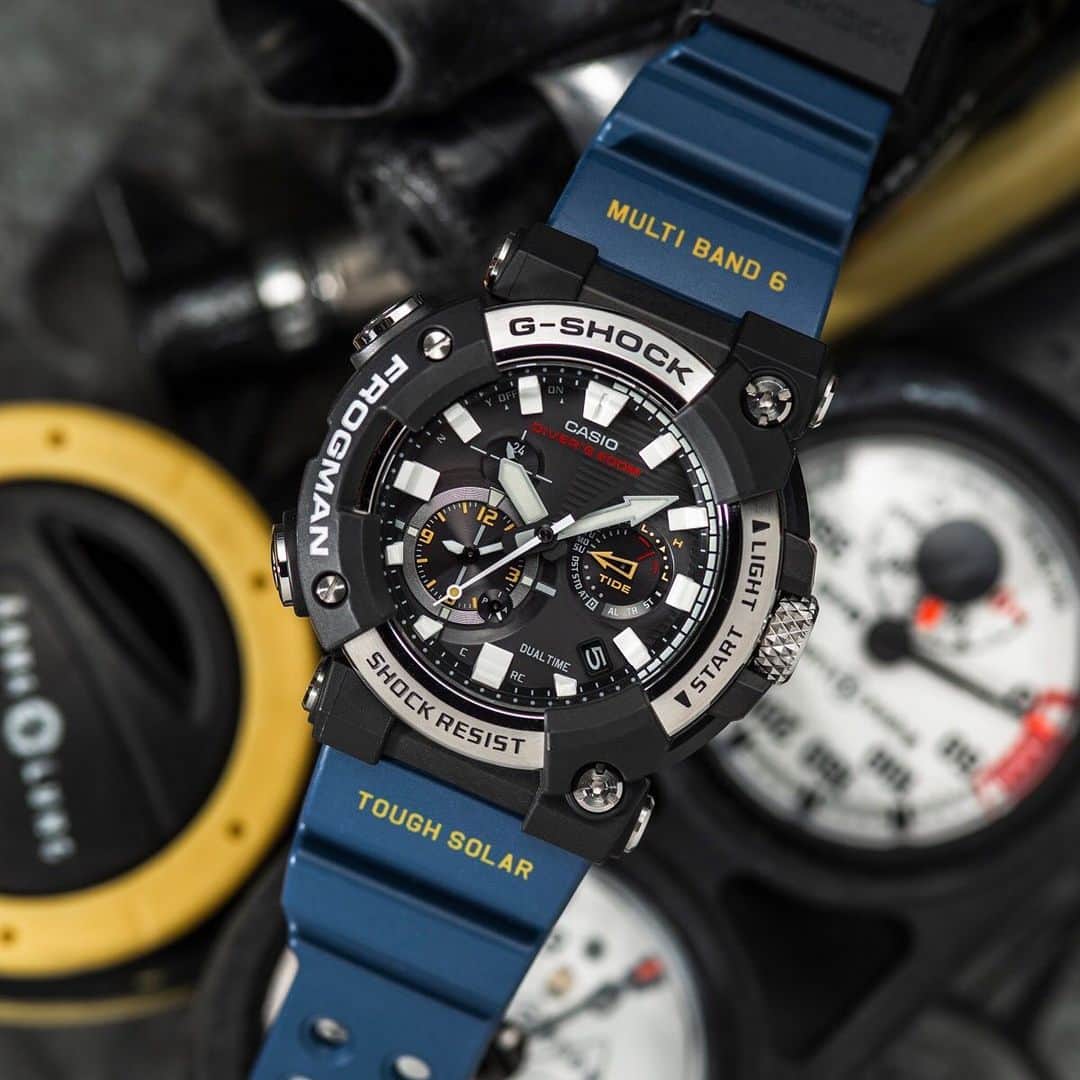 G-SHOCKさんのインスタグラム写真 - (G-SHOCKInstagram)「Meet your new diving partner. Grab the state-of-the-art new #FROGMAN with ISO 200M water-resistance and capable of switching between analog and elapsed diving time on the go. Available now.」6月13日 9時07分 - gshock_us