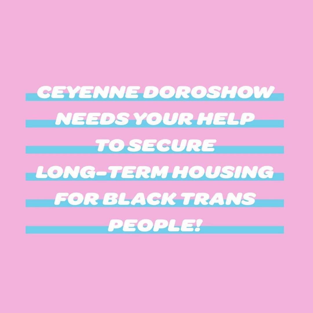 キャメロン・ラッセルさんのインスタグラム写真 - (キャメロン・ラッセルInstagram)「If you have the $ to spare LINK IN BIO TO DONATE  #Repost @theslowfactory ・・・ As we continue our fight to #DefundThePolice, let’s model how those funds should be used on the other side. In this moment, @doroshow and @glits_inc are supporting Black trans people who are leaving prison and need housing. This week help spread the word about this organization’s efforts to secure long-term housing.⁣ 1) To donate, follow the link in bio!⁣ 2) Drop three folks in the comments who can contribute!⁣ ⁣ #BlackLivesMatter #BlackTransLivesMatter  Over the course of the last few months, Ceyenne Doroshow and her organization, GLITS Inc., have been providing temporary housing to Black trans people recently released from Rikers Island. GLITS has been presented with an opportunity to both sign two leases to provide housing for the upcoming year and buy two buildings to create a permanent place to house and support Black trans people in New York City. These leases will provide much needed security and housing stability in the forthcoming year for several Black trans members of our community, all of whom were recently released from Rikers amidst the COVID pandemic and systemic racism that still plagues our communities. The buildings will create a space that will allow Ceyenne to provide housing and support to community members for years to come.」6月13日 10時12分 - cameronrussell