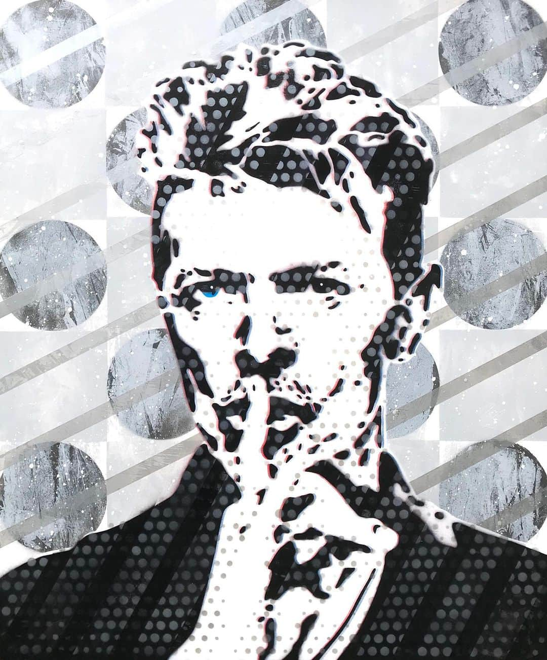 LOOTONEさんのインスタグラム写真 - (LOOTONEInstagram)「LOOTONE Stencil 2020 "David Bowie"  Size : F20」6月13日 20時58分 - lootone_art