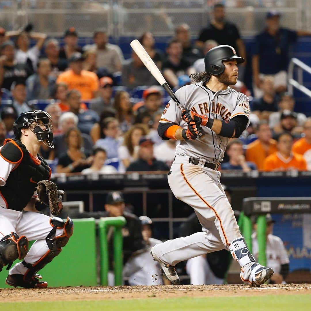 サンフランシスコ・ジャイアンツさんのインスタグラム写真 - (サンフランシスコ・ジャイアンツInstagram)「Brandon Crawford’s 7-hit game. A #SFGiants franchise record. 💪」6月13日 12時38分 - sfgiants