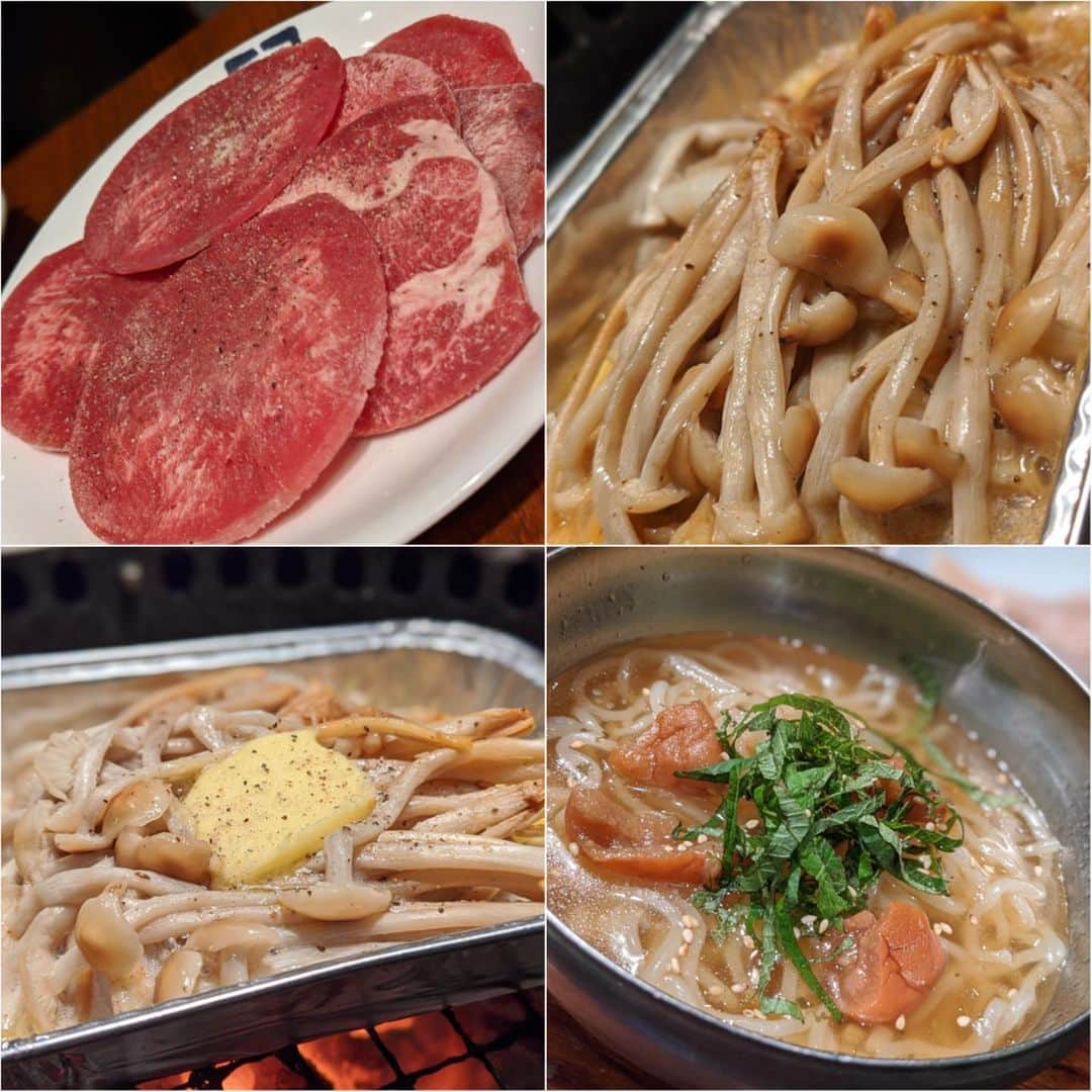 大見さなえさんのインスタグラム写真 - (大見さなえInstagram)「店舗数日本一の焼肉屋といえば🍖﻿ 『#牛角 』﻿ ﻿ 気軽にお肉沢山食べたい！って時は牛角の食べ放題😋🥓﻿ ﻿ お気軽コース　2980円 80品﻿ 牛角コース　3480円 100品﻿ 堪能コース 4380円 120品﻿ ﻿ 色んな種類食べるから今回は堪能コースを選択！﻿ 厚切りや牛豚鳥だけではなく鴨、ラム肉も食べ放題✨﻿ ﻿ 個人的には味えのきとホタテのホイル焼き〜バター醤油〜と﻿ ガリバタカルビ推し🧄﻿ ﻿ カルビにニンニクたっぷりのってて、﻿ 焼いたあとガーリックバターにつけていただきます🤤﻿ ニンニクを食べるためにあるかのような濃さでビールとあう😂🍺﻿ ﻿ 知らない人いないくらいの認知度で﻿ 家族や学生でも友達とでも行きやすいお店🥓﻿ ﻿ #焼肉 #yakniku #チェーン店 #厚切り肉﻿ #お肉 #肉 #meat #beef #カルビ #肉テロ #いいね﻿ #飯テロ #やきにく #めぐログ_泉岳寺」6月13日 16時47分 - tabe_megumi