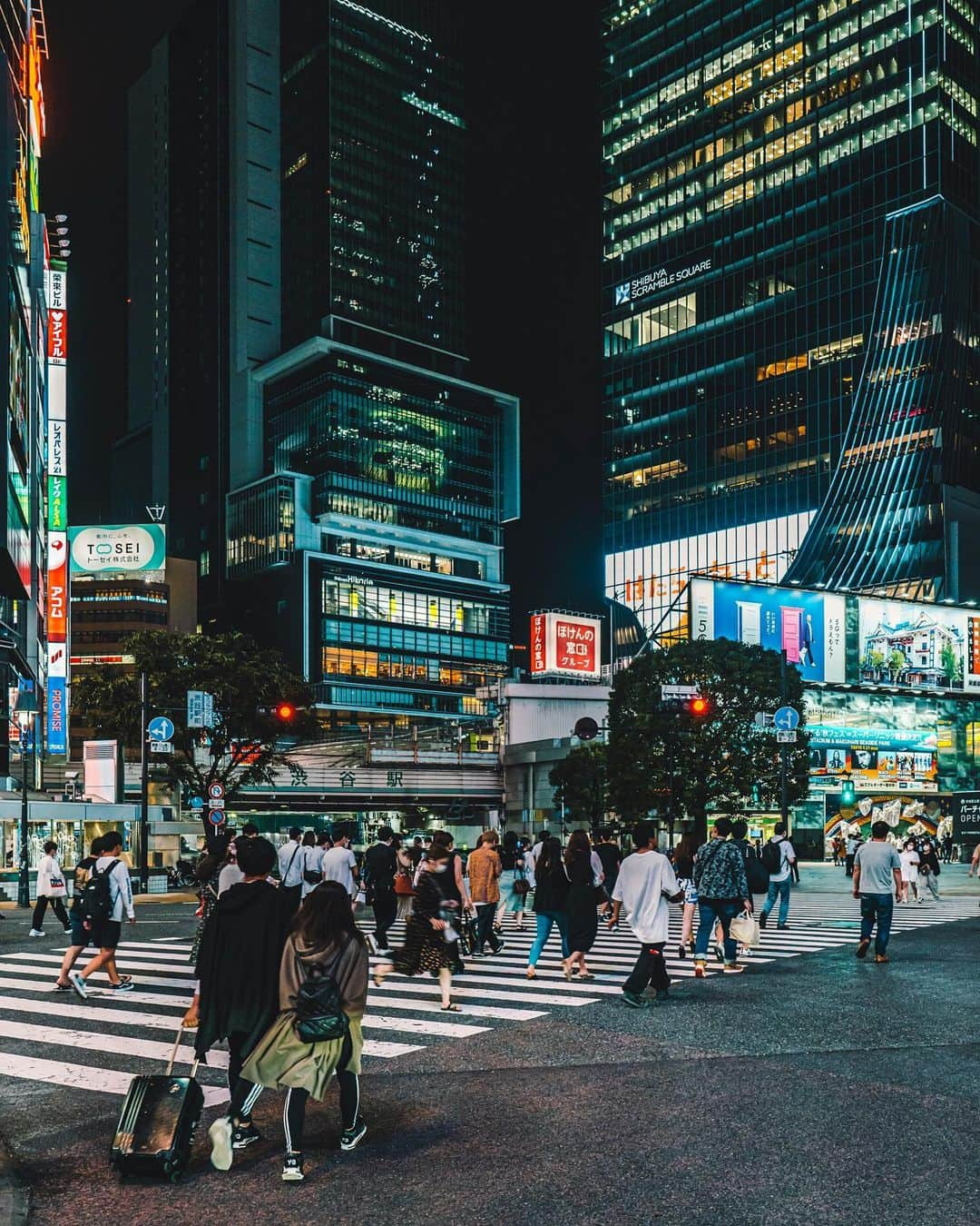 東急電鉄さんのインスタグラム写真 - (東急電鉄Instagram)「. 新宿や渋谷といった都心の交差点では、絶えず人々が往来し東京の活気・喧騒の象徴として、頻繁にメディアに取り上げられています。もちろん、そこは観光客の撮影スポットとしても人気で、同じ交差点でも時間帯・人々・気候等の組み合わせによって、シャッターを切る毎に異なる写真ができあがるのも魅力の一つです。 東急線沿線にも活気ある交差点がたくさんありますが、今回は言わずと知れた「世界一混み合う交差点」である渋谷のスクランブル交差点。 渋谷センター街のウェブサイト（http://center-gai.jp/）によると、1回の青信号につき交差点を渡る人数は、多い時でなんと3,000人。コロナ禍前は海外旅行者からの人気スポットとして、年々その数を増やしてきました。 この交差点の風景も変化を続けています。交差点を取り囲むLEDビジョンや、渋谷スクランブルスクエアなどの新しい高層ビルにより、ますます世界的にインパクトを与える風景となりました。今はすっかりお馴染みとなった渋谷スクランブル交差点でのハロウィンやカウントダウンも10年前はありませんでした。今後この交差点がどのような変化を遂げていくのか、とても楽しみです。 （東急東横線 東急田園都市線　渋谷駅） . The intersections in Shibuya and Shinjuku are quintessential hubs that picture the hustle and bustle of Tokyo city life. They’re an obvious hot spot for tourists, but shutterbugs have also found a way to enjoy the areas by snapping different shots as the foot traffic, weather and look and feel change across the hours of the day. You can find plenty of bustling intersections along the Tokyu train lines, but today we’ll highlight the famous Shibuya Scramble, the world’s busiest street crossing. According to the Shibuya Center Gai website, as many as 3,000 people cross at once during busy hours. In pre-COVID Shibuya, the numbers of overseas tourists continued to increase every year. But there are still big changes happening here. Washed in LED lights and built up with new, shiny high-rise complexes like Shibuya Scramble Square, this spot has kept its place as one of the world’s most sought-after photo backdrops. Even the Halloween and countdown events we’ve come to know and love from the scramble intersection didn’t exist just 10 years ago. We know there’s even more to expect from this spot as time goes on. (Tokyu Toyoko Line/Tokyu Den-en-toshi Line Shibuya Station) . #shibuya #渋谷 #shibuyacrossing #スクランブル交差点 #tokyo #東京 #discovertokyo #visitjapanjp #visitjapan #japantrip #japantravel #tokyocameraclub #japan_night_view #citykillerz #streetphotography #urbanphotography #voyaged #rawurbanshots #tokyoartsandculture #tokyotokyo #explorejapan #tokyolife #streets_vision #streetmagazine #citygrammers #bestjapanpics #lovers_nippon #夜景 #東急沿線 #일본여행」6月13日 17時04分 - tokyu_railways