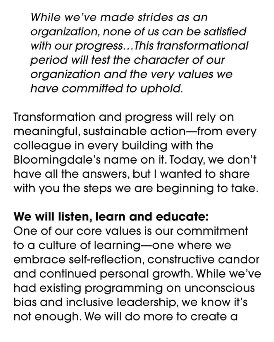 Bloomingdale'sさんのインスタグラム写真 - (Bloomingdale'sInstagram)「A letter to our community from Tony Spring, Bloomingdale’s Chairman & CEO」6月14日 5時52分 - bloomingdales