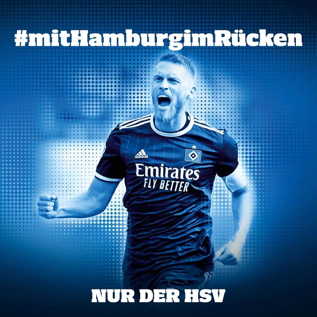 アーロン・ハントのインスタグラム：「#mithamburgimrücken」