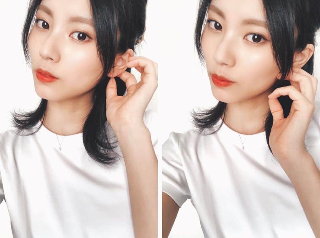 小林玲のインスタグラム：「.﻿ ﻿ ﻿ はーふあっぷ☺︎﻿ ﻿ ﻿ #medium #hairstyle #hair﻿」
