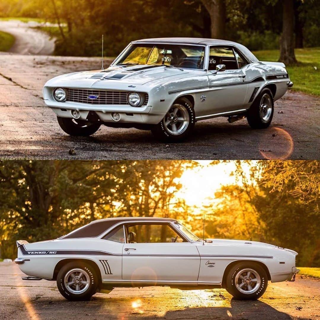 Classics Dailyさんのインスタグラム写真 - (Classics DailyInstagram)「#ClassicsFeature _____ Gorgeous Yenko 1969 Camaro. Quick history lesson... _____ 1969 Camaros prepared by Don Yenko came with L72 engines installed on the factory assembly line using a Central Office Production Order (COPO). This meant power disc brakes, spoilers, cowl-induction hood, a 4.10 Positraction rear end with gears that were heat treated for strength, a bigger front sway bar, and a heavy-duty 4-core radiator. Customers had the option of M-21 four speed or a Turbo 400 trans. _____ #classiccar #musclecar #hotrod #protouring #prostreet #restomod #classicsdaily #streetrod #streetcar #customcar #hotrods #streetrods #chevrolet #chevy #camaro #1969camaro #69camaro #yenko」6月14日 0時03分 - classicsdaily