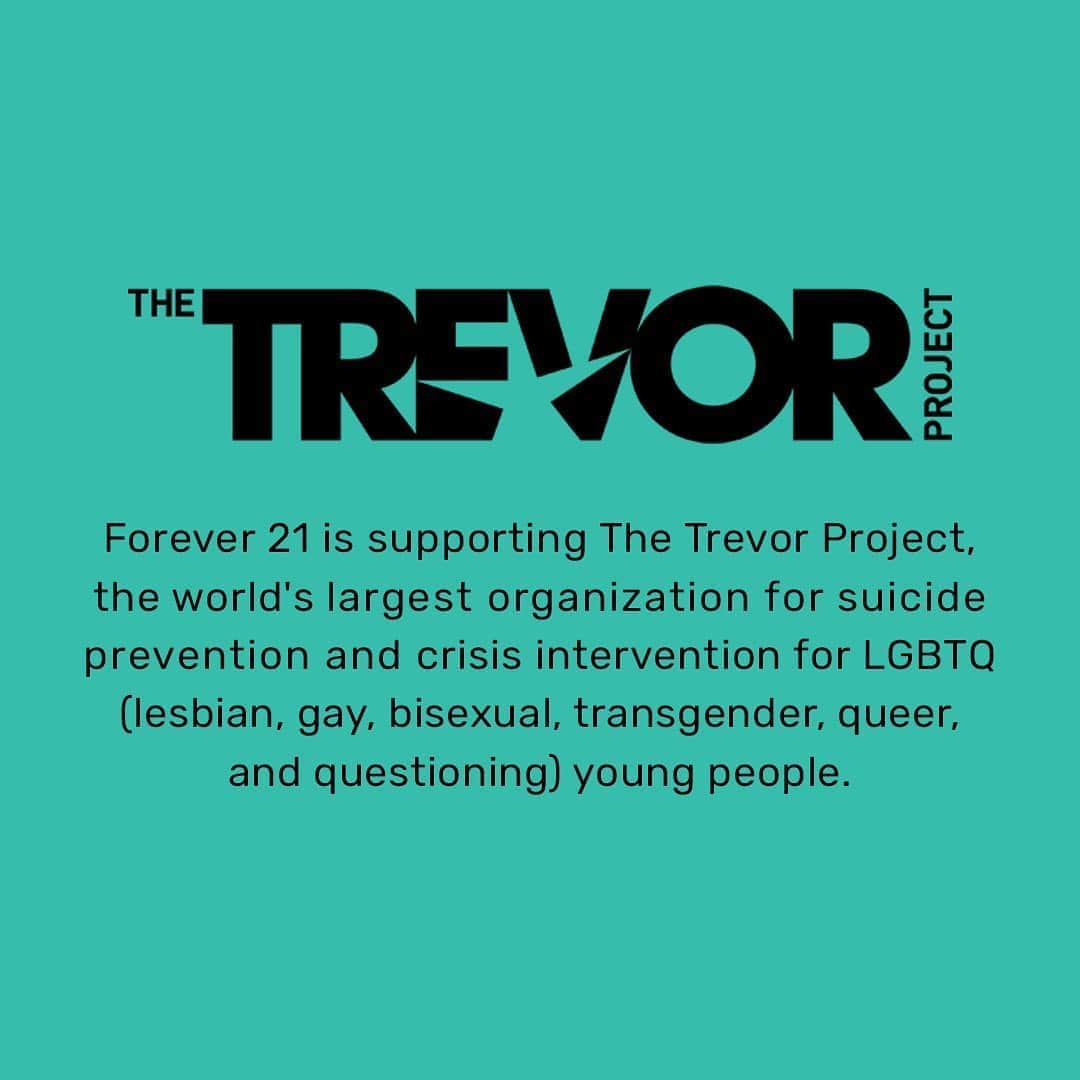 Forever 21 Menさんのインスタグラム写真 - (Forever 21 MenInstagram)「We are supporting the @trevorproject, the world’s largest organization for suicide prevention and crisis intervention for LGBTQ (lesbian, gay,bisexual, transgender, queer and questioning) young people.  Join us in donating proceeds to support their mission of saving young LGBTQ lives.  100% of the profits from the Forever Proud Collection directly benefit The Trevor Project.  #foreverproud」6月14日 3時43分 - forever21men