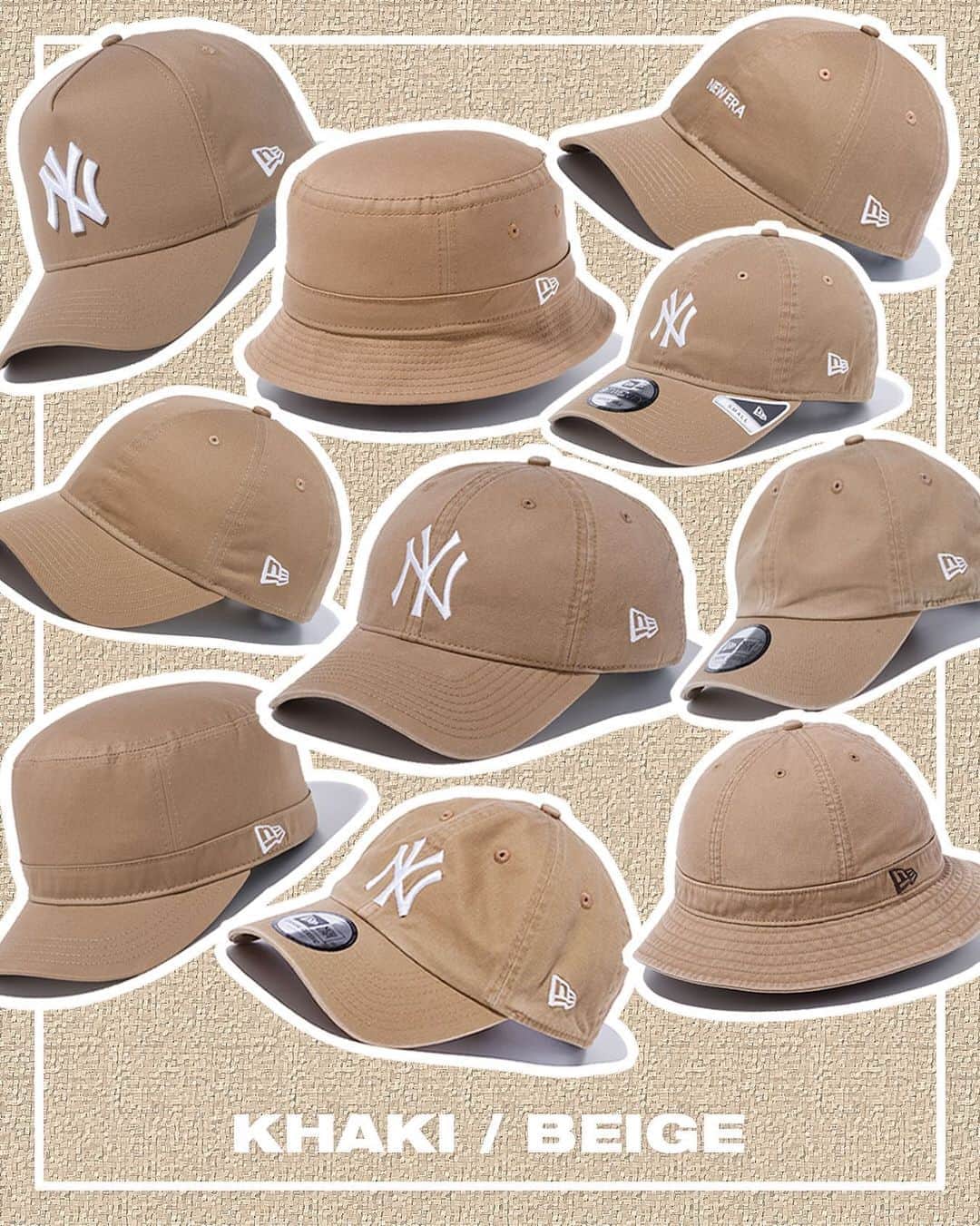 New Era Japan オフィシャル Instagram アカウントさんのインスタグラム写真 New Era Japan オフィシャル Instagram アカウントinstagram カーキ ベージュカラーのシンプルなデザインでコーディネートしやすい 軽く柔らかな被り心地のコットン素材を使用した