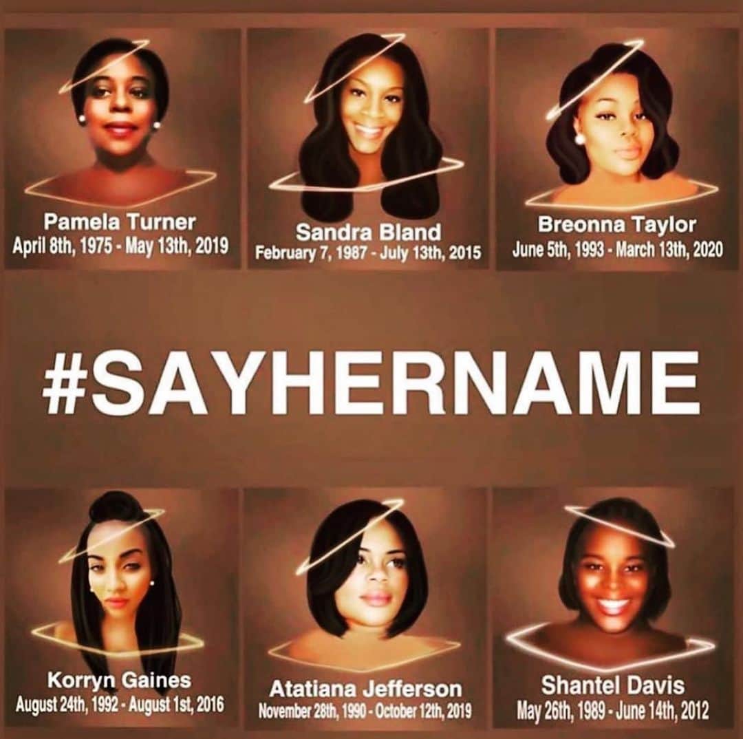 ファボラスのインスタグラム：「It’s not just Black Men, Black women are are also subject to Police Brutality & Systematic Racism. Let’s continue the fight for Justice for these women. They could’ve been our mothers, sisters, aunts,  cousins, wives, or friends. ✊🏾 #BlackLivesMatter #SayHerName  #PamelaTurner #SandraBland #BreyonnaTaylor #KorrynGaines #AtatianaJefferson #ShantelDavis」