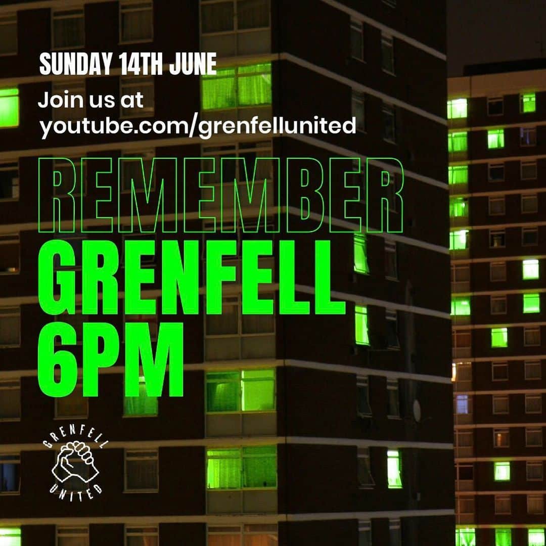 アデルさんのインスタグラム写真 - (アデルInstagram)「Today, Sunday, is 3 years since #Grenfell. 72 lives will be forever in our hearts. Join with me & @grenfell_united to REMEMBER at 6pm on youtube.com/GrenfellUnited - to Show that we’re still united for change & justice. Follow @grenfell_united for more info. 💚  #Grenfell #Demandchange」6月14日 10時20分 - adele