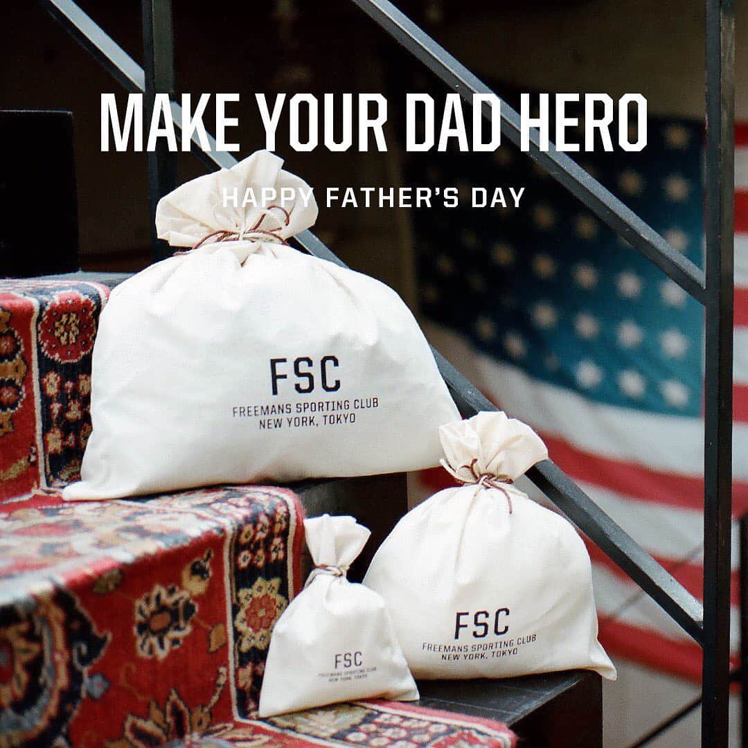 のインスタグラム：「MAKE YOUR DAD HERO – HAPPY FATHERS DAY 「父の日」。 アメリカ発祥の行事であり、日本では6月第3日曜日に定められています。  日々の感謝の気持ちに、紳士の身だしなみをプレゼントしてはいかがでしょうか。  FREEMANS SPORTING CLUBが提案する父の日ギフトをご紹介させていただきます。  #freemanssportingclub  #fscginzasix  #fathersday」