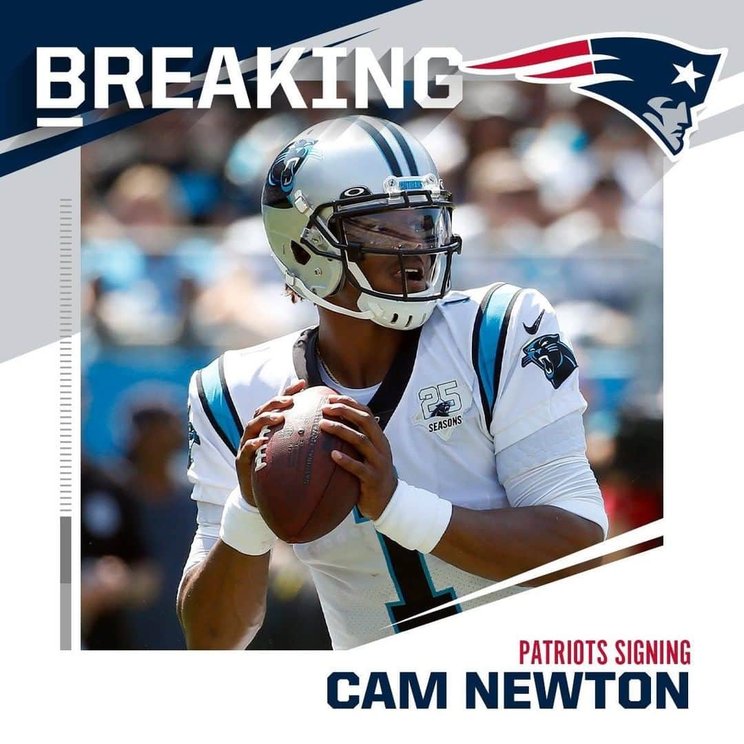 NFLさんのインスタグラム写真 - (NFLInstagram)「BREAKING: Patriots signing QB Cam Newton to one-year deal. (via @Rapsheet) - 📷: Brian Blanco/AP」6月29日 9時04分 - nfl