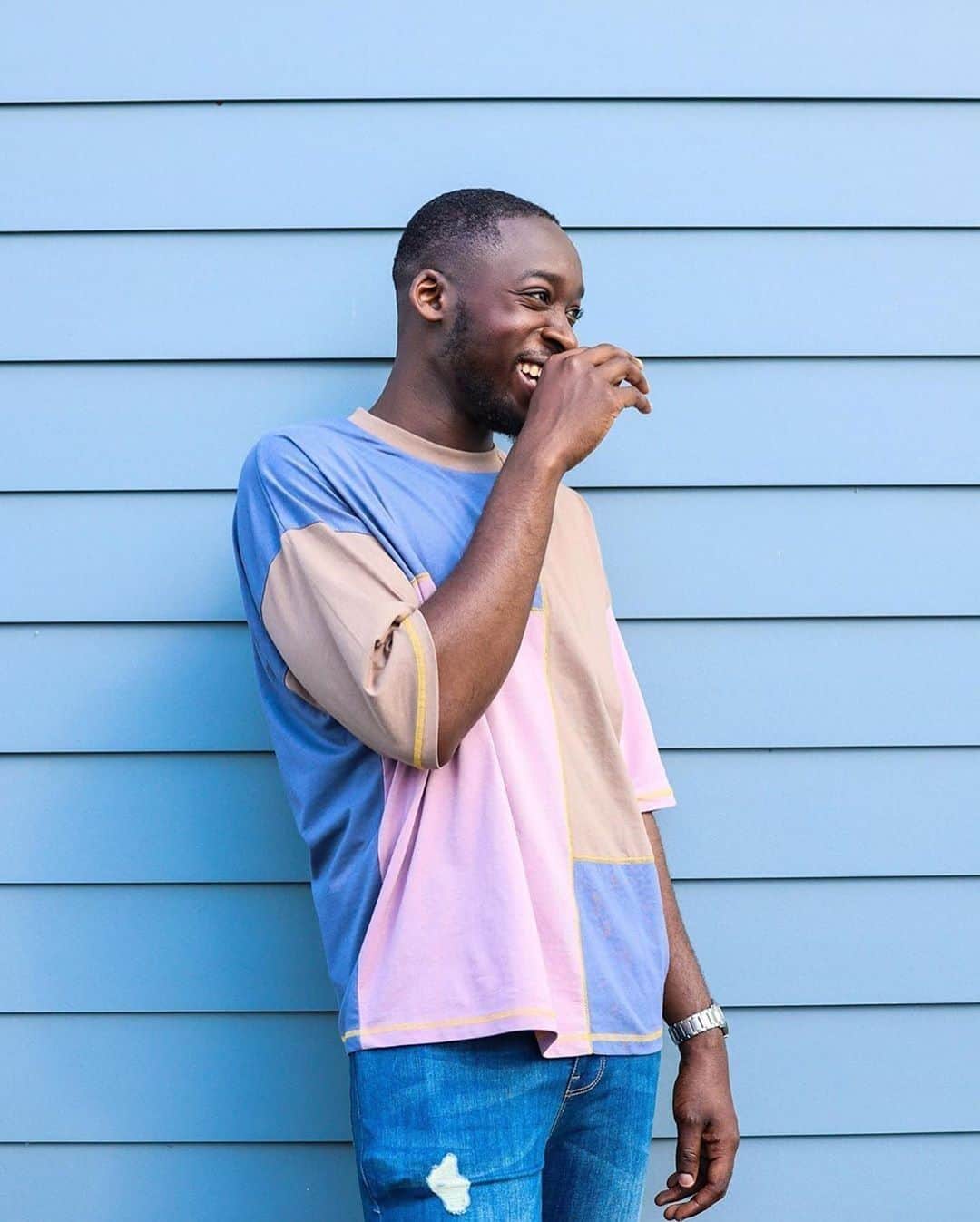 ASOSさんのインスタグラム写真 - (ASOSInstagram)「A whole weekend mood 😁 📸 @reystyless (he/him) 🔎 ASOS DESIGN oversized t-shirt with half sleeve and grid colour block in purple (1606848)」6月29日 1時01分 - asos