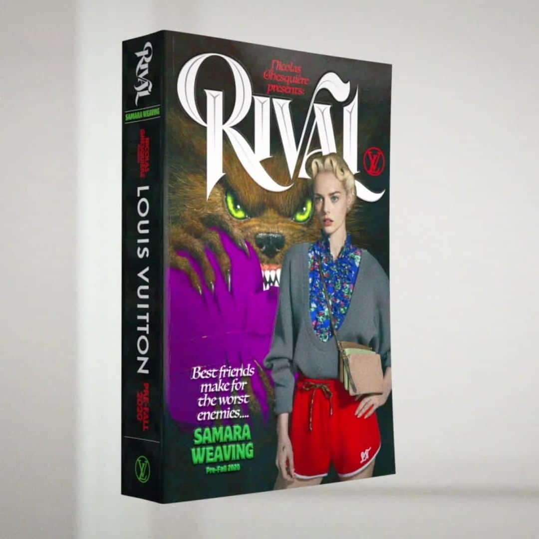 のインスタグラム：「Ready or not. #SamaraWeaving reads from “The Rival”, a dangerous cat-and-mouse thriller by @nicolasghesquiere. Join #LouisVuitton’s Fictional #LVPrefall20 Book Club via link in bio.  Art Direction @Ronnie.cooke.newhouse Director @mwepper Scriptwriter @christbollen Styling @marieameliesauve Set @stefanbeckman」