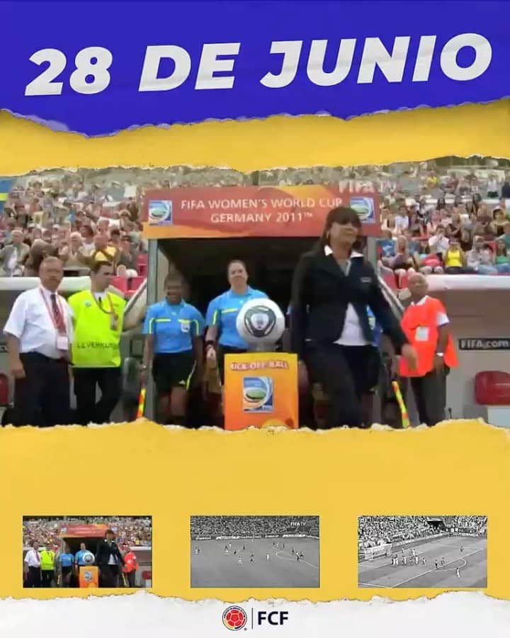 サッカー コロンビア代表チームのインスタグラム：「#UnDíaComoHoy es especial para nuestras Selecciones Colombia 🇨🇴 Este 28 de junio recordamos:  Debut en un Mundial Femenino de la FIFA de mayores Alemania 2011 ✅ Clasificación a cuartos de final de la Copa Mundial de la FIFA Brasil 2014 ✅ Clasificación a octavos de final de la Copa Mundial de la FIFA Rusia 2018 ✅」