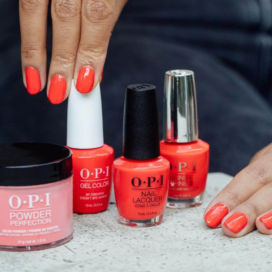 OPIさんのインスタグラム写真 - (OPIInstagram)「Boost your confidence and add some ✨WOW ✨ to your ensemble with vibrant #OrangeNails 🧡  Shade: #MiChihuahuaDoesntBiteAnymore  #OPIMexicoCity #Orange #OrangeNails #DipNails #GelNails #OPIObsessed #ColorIsTheAnswer  #NailSwag #NailsOfInstagram #NailsOnFleek #NailPolish #Nails」6月29日 4時30分 - opi