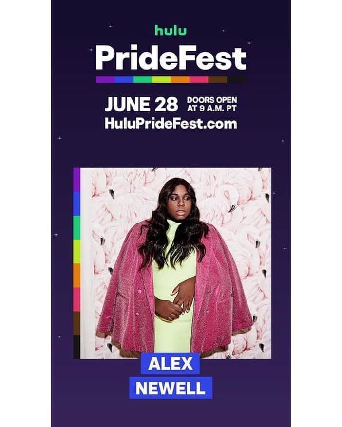 のインスタグラム：「Tune in to see me perform at @Hulu PrideFest! Doors open at 9 am PT for an all-day virtual celebration of Pride! Find it at www.HuluPrideFest.com. #prideneverstops #hulu」