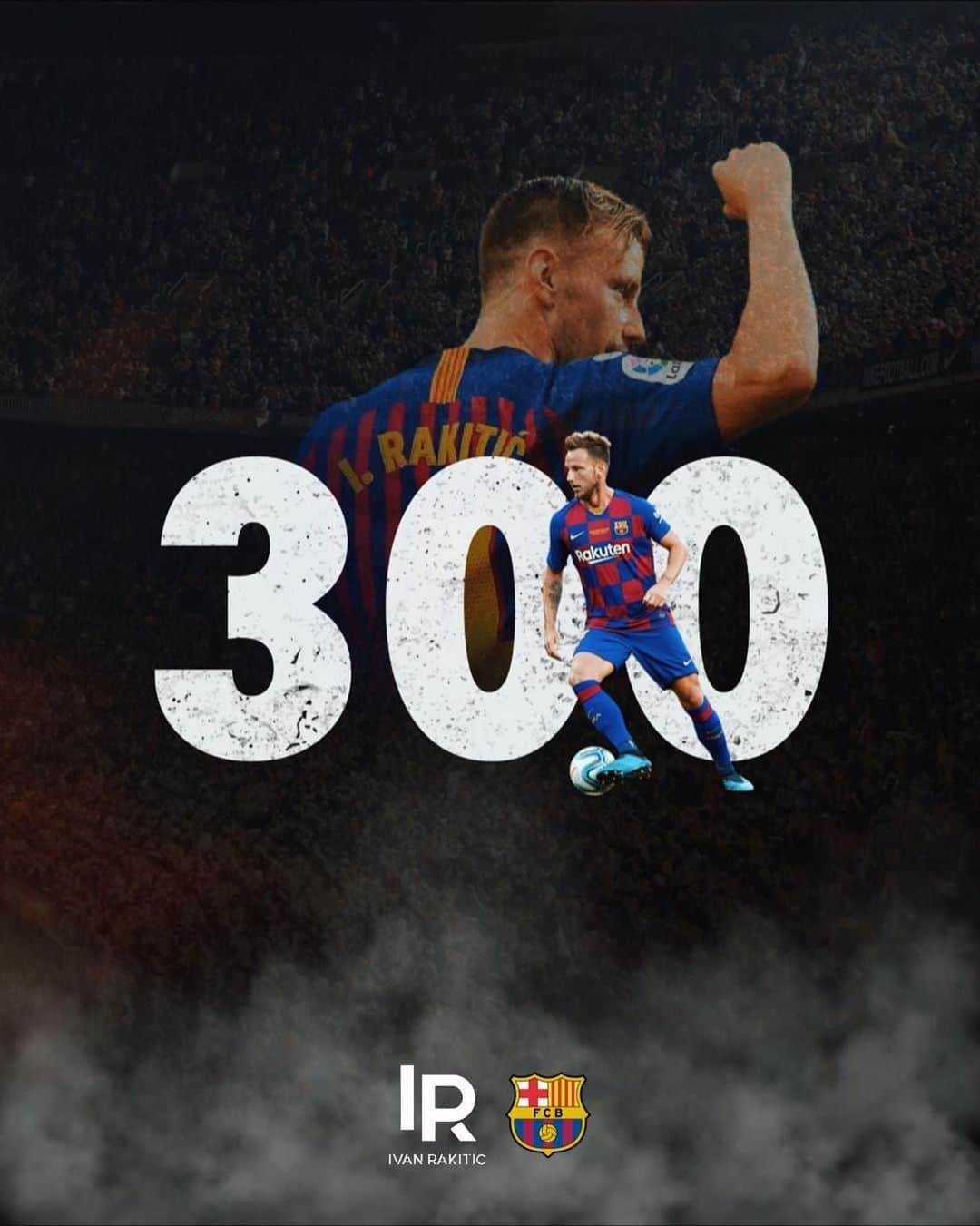 イヴァン・ラキティッチのインスタグラム：「Llegué a este maravilloso club en el año 2014. Ayer, y después de 6 años, tuve el honor de celebrar 300 partidos oficiales vistiendo los colores #blaugrana. ¡Qué bonita aventura y qué orgullo! ¡Gracias por vuestro apoyo incondicional! @fcbarcelona  I joined this wonderful club in 2014. Yesterday, and after 6 years, I had the honor to celebrate 300 official games in #blaugrana colors. What a wonderful adventure and what a pride! Thank you for your unconditional support! #IvanRakitic #FcBarcelona #300」