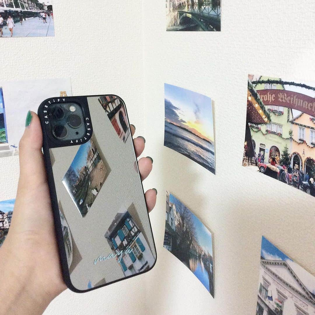 植村麻由のインスタグラム：「おnewのiPhoneケース📱🤍 @CASETiFY @CASETiFY_jp #CASETiFY #CASETiFYミラーケース #StateYourCase」