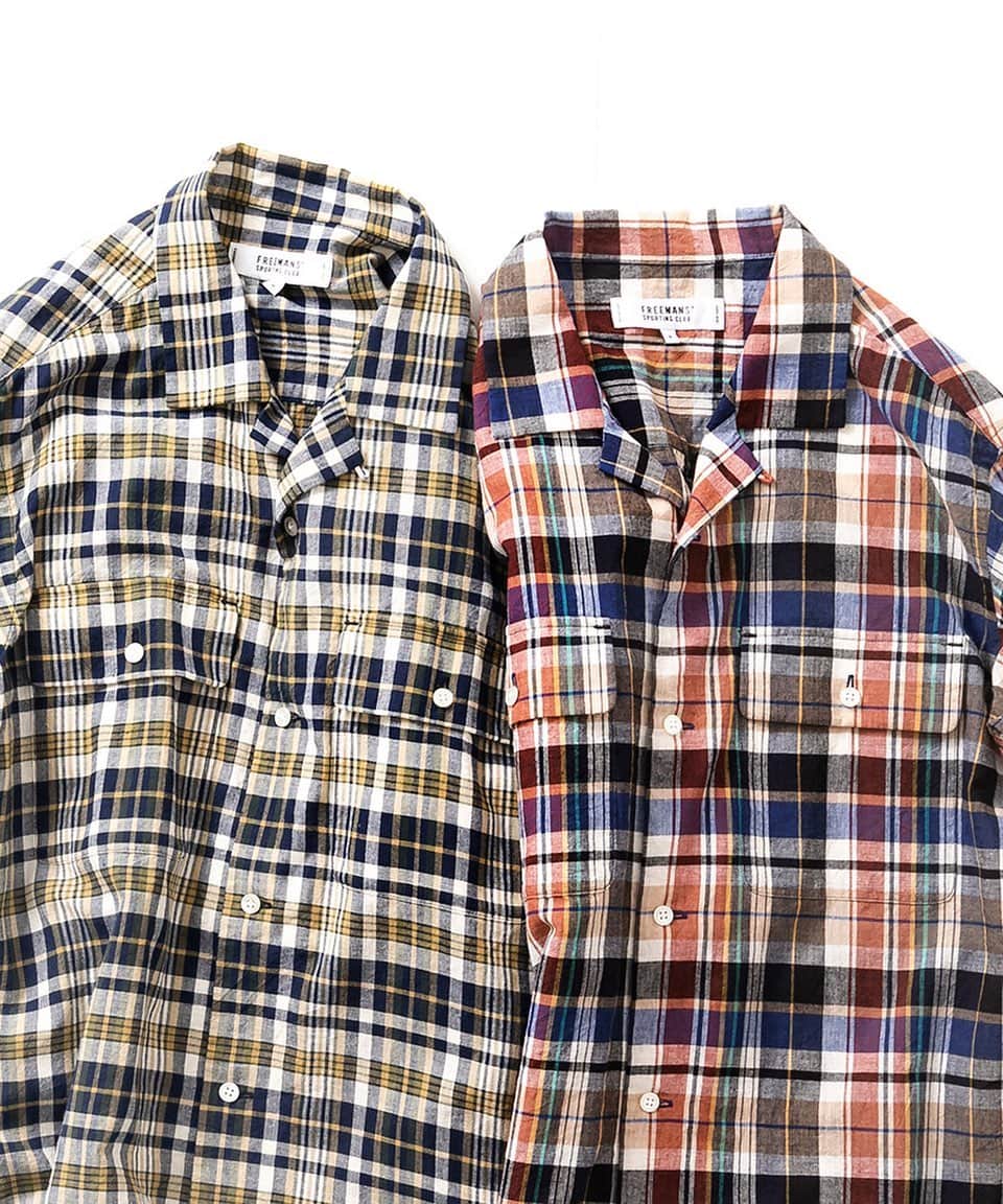 のインスタグラム：「FREEMANS SPORTING CLUB RECOMMEND ITEMS  シャツの着こなしで男性の見え方は良くも悪くも百人百様。リネン素材のジャケットの中に合わせるのも粋な着こなしでは。  OPEN COLLAR SHIRT ¥17,000+TAX  #freemanssportingclub  #fscginzasix  #fathersday」