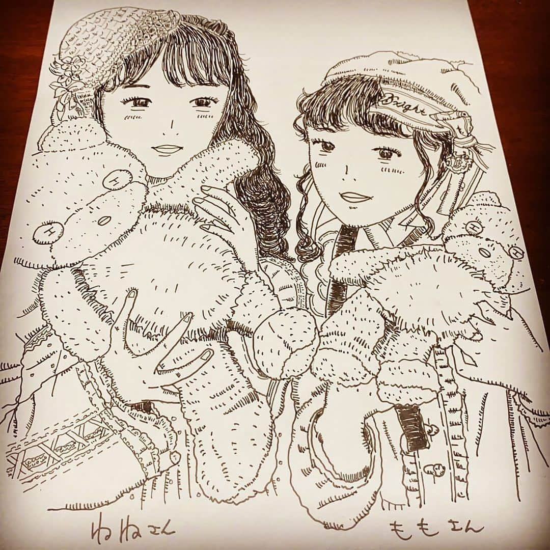 高梨ねねさんのインスタグラム写真 - (高梨ねねInstagram)「キメロッピさんが @kime60kime  ねねとももをめちゃめちゃ 可愛く描いてくれました💕 ❤︎ ❤︎ たくさんイラスト描いてる方なんだけど センス抜群😍 みなさんもキメロッピさんの インスタ見てみてね。ぜったい笑うから🤣 ❤︎ #イラスト #似顔絵 #タレント #アイドル #モデル #女優志望 #高梨ねね #高梨もも #シブサン #シブサンプロジェクト #shibu3project」6月14日 17時56分 - nene_takanashi