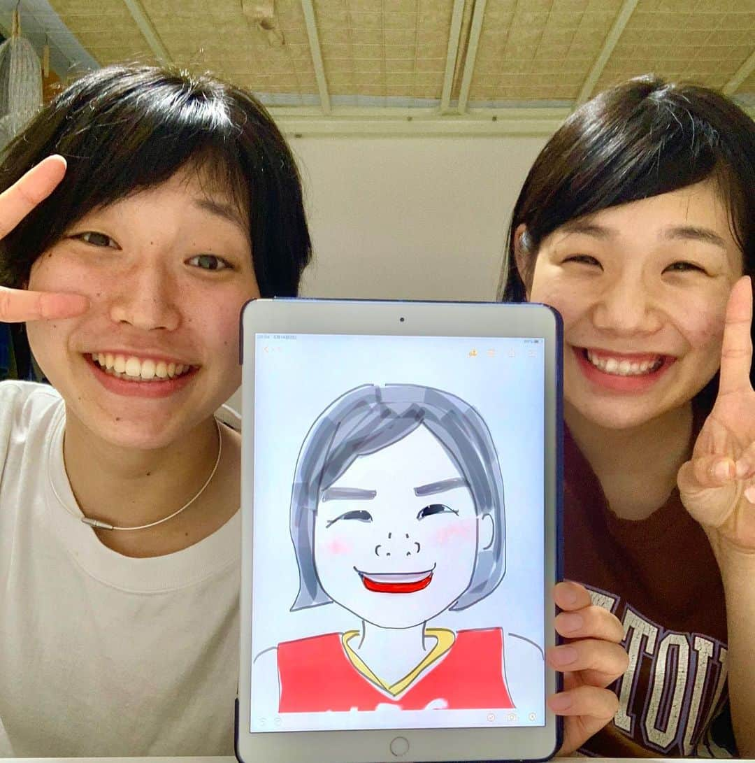 曽我啓菜のインスタグラム：「古谷画伯が似顔絵を描いてくれました🥰 ・ ・ こんな特技があるなんて、、、 本当にお上手です🤭 ・ ・ #似ている #古谷画伯他にもたくさん描いてます #近日公開 お楽しみに🌻」