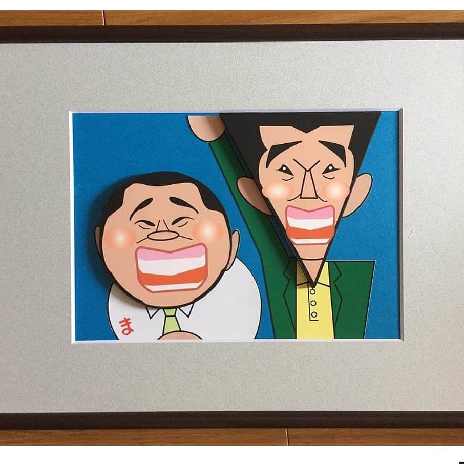 のインスタグラム：「似顔絵クラフトを作っていただきました(*^^*) ありがとうございます♪  #レギュラー #あるある探検隊 #似顔絵 #似顔絵クラフト #まゆみの似顔絵たまてばこ #芸術 #ありがとうございます #気絶 #芸人」