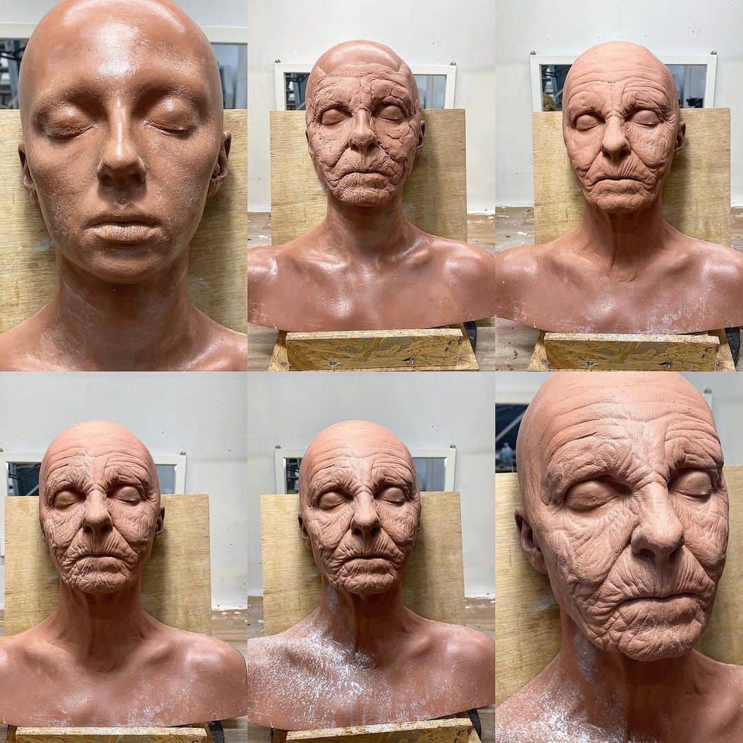 Amazing JIROさんのインスタグラム写真 - (Amazing JIROInstagram)「I started old age sculpture after a long time!  I guess I had a desire to sculpt because I could concentrate non-stop! I'll upload the photos when I finish working on it. I hope you'll look forward to it! ． Model / @s_h_u_r ． #amazing_jiro #specialeffects #sfx #sfxmakeup #sculpture #instasculpture #figurativesculpture #sculpting #chavant #creature #oldage #aging #art #realism #makeup #kryolan #ppiproducts #ppi #skinillustrator #特殊メイク #彫刻 #彫塑 #粘土 #造形 #老人メイク #アート #メイク」6月14日 22時13分 - amazing_jiro