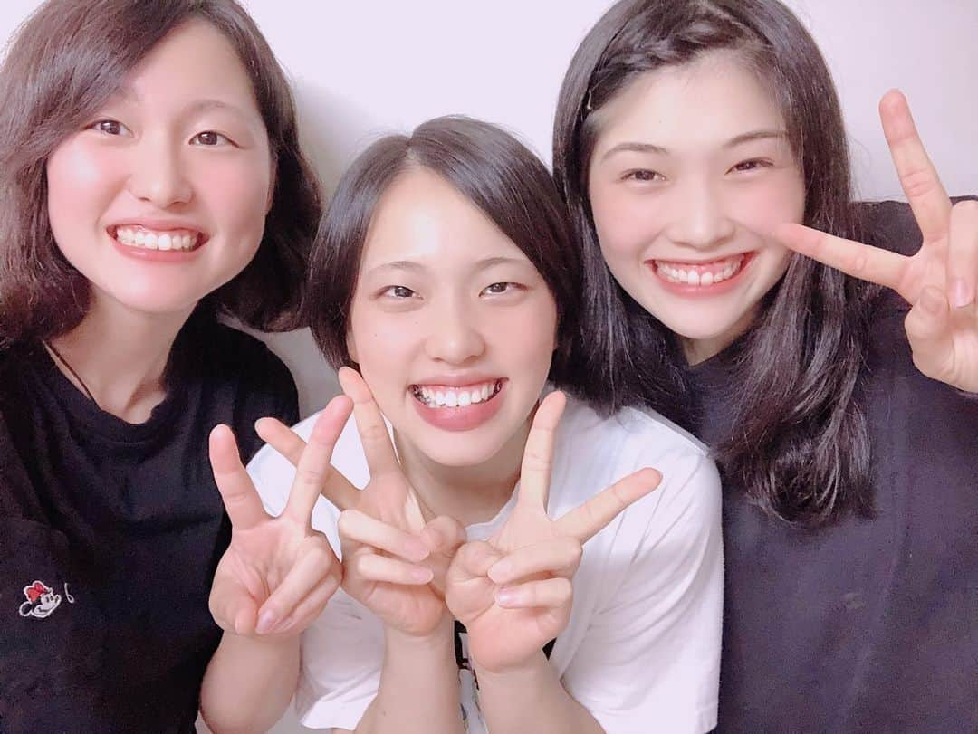 小川愛里奈のインスタグラム：「#3人とも6月生まれ🐻🐱🐹 #これからも一緒に頑張ろうね💪🏻 #あいえりなせな」