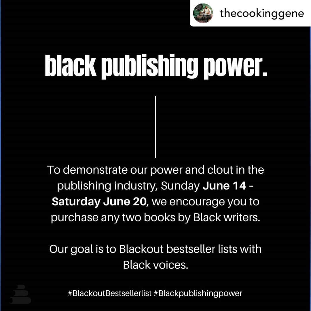 Grace Bonneyさんのインスタグラム写真 - (Grace BonneyInstagram)「An action for this week via • @thecookinggene Please read Michael’s post in these slides and following here ▶️▶️ “JUNE 14-JUNE 20  PLEASE READ ALL FRAMES!  LEAVE THOSE STELLAR REVIEWS.  MAKE BOOKS BY BLACK AUTHORS TAKE OVER THE BESTSELLER LISTS. Spread the joy. Especially for authors who could use a serious boost. Let me know below who to follow and support!  SUPPORT FRIENDS WHO ARE AUTHORS!  TELL PEOPLE WHY THE BOOK IS IMPORTANT. SUPPORT diverse voices!!! IF YOU WANT TO PARTICIPATE WITHOUT BREAKING THE BANK, RECOMMEND BOOKS AND LEAVE GREAT REVIEWS ON AMAZON, B&N ETC.  #TheCookingGene see Mahagony Books @mahoganybooks or ask to order it at your local bookseller. See link to B&N in profile header or see Amazon! Thank you.” I’ll be sharing more books here on this feed all week (see my pinned story above). But of course be sure to read and support @kristinagillfood and the story she shared on Friday over at her feed ♥️ #blackbooks #blackbookstagram#blackoutbestsellerlist #blackpublishing power」6月14日 23時31分 - designsponge