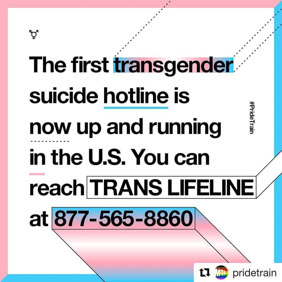 デミ・ロヴァートさんのインスタグラム写真 - (デミ・ロヴァートInstagram)「#Repost @pridetrain with @get_repost ・・・ PROTECT TRANS LIVES. For anyone who's confused about the existense of this hotline...Please self-educate by simply Googling or reading few well articulated responses in comments below. . . . . . #translifeline #lgbtq #queer #lesbian #gay #bi #trans #transrights #humanrights #gayrights #lgbt #lgbtq #instagay #love #pride #transgender #NYC #protecttranslives #wednesdaywisdom #equality #pridemonth #protecttranskids #humoday #nb #wednesday #mta #pridetrain」6月15日 9時26分 - ddlovato