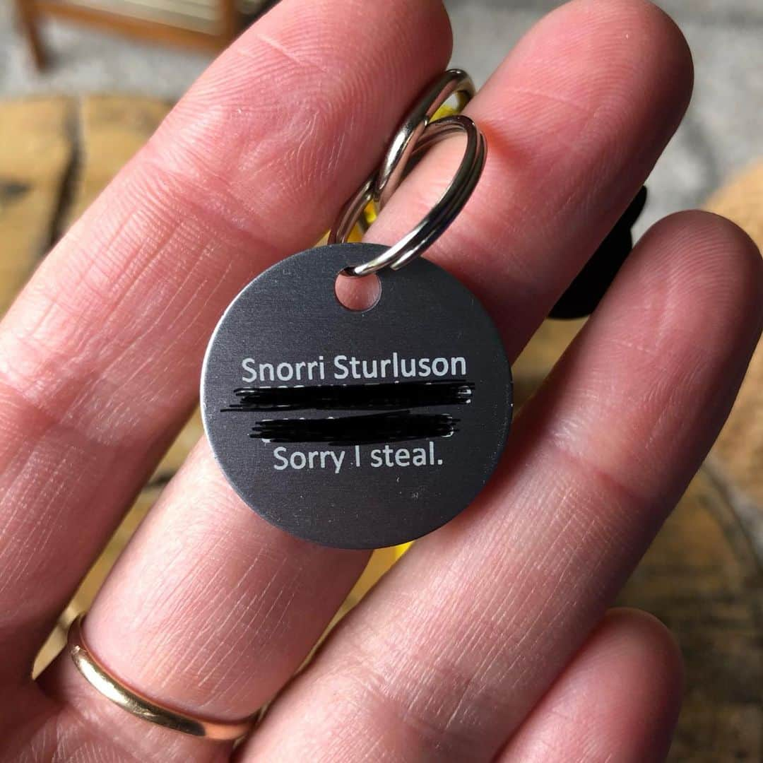 Snorri Sturlusonさんのインスタグラム写真 - (Snorri SturlusonInstagram)「New tag 🤦‍♀️🤷‍♀️🐈#snorrithecat #catsofinstagram #catburglar #kittyklepto」6月15日 2時46分 - snorrithecat