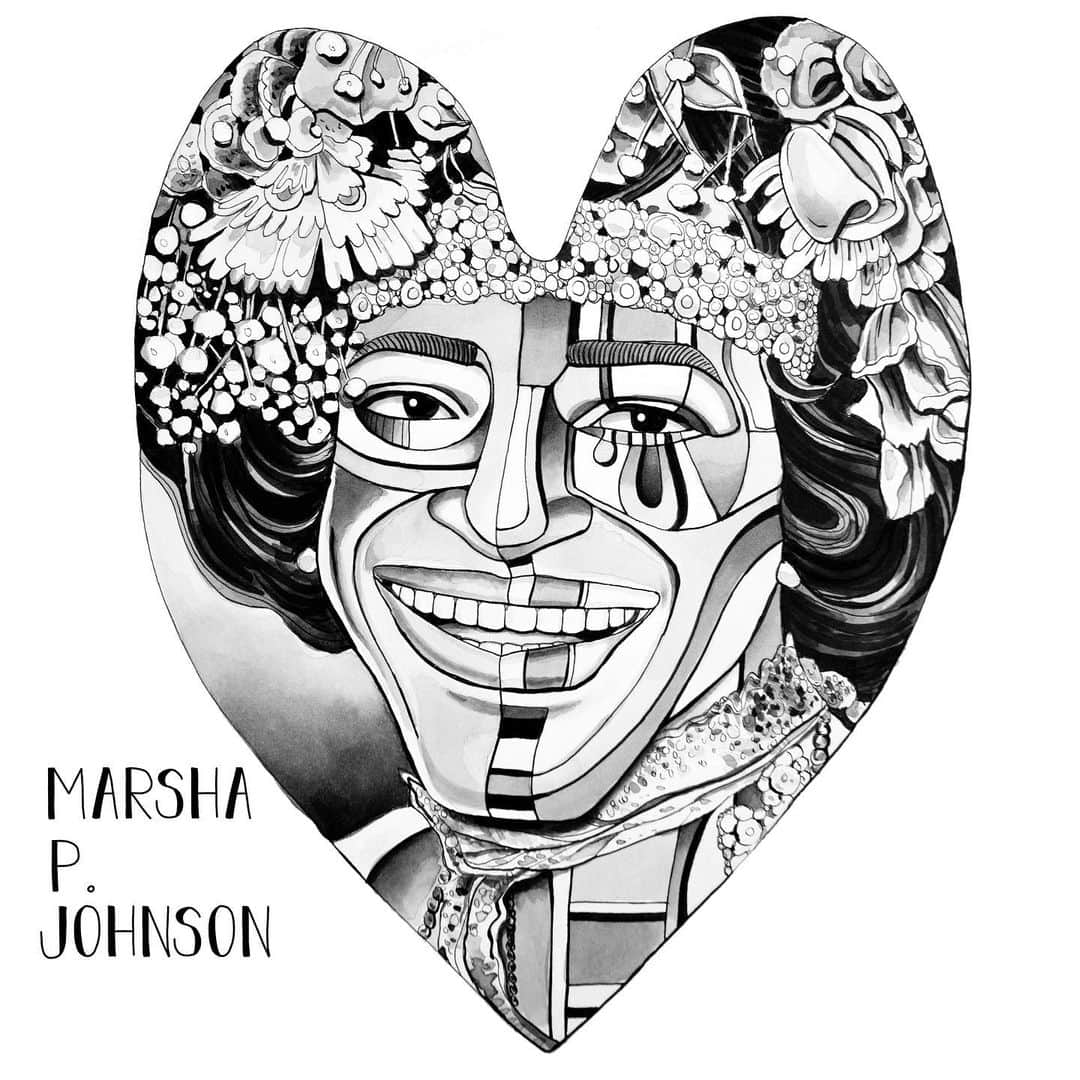 デヴィッド・ギルモアさんのインスタグラム写真 - (デヴィッド・ギルモアInstagram)「Marsha P. Johnson was an African American transgender woman, activist, and icon. Her middle initial “P” stood for “Pay it no mind,” which was Marsha’s response when questioned about her gender. 👑 She played a huge role in the 1969 Stonewall riots which was a watershed moment in LGBT history. Refusing to be harassed and mistreated by the police our people fought back. A riot, a protest, a revolution was born and Marsha was front and center.  There’s a compelling Netflix documentary called “The Death And Life of Marsha P. Johnson” which shines a light on how incredibly fucked up trans people have had it and still do, especially trans people of color.  And now, during Pride Month, the Trump administration has eliminated an Obama-era regulation prohibiting discrimination in health care against patients who are transgender. If you aren’t registered to VOTE.... I mean.... it’s time to do some soul searching.  Thank you Marsha P. Johnson for all you’ve done. We owe you. 🙌🏿🙌🏾🙌🏽🙌🏼🙌🏻 This painting was completed with Micron pens and ink on hot pressed paper.  #blacklivesmatter #blacktranslivesmatter #lgbtq🌈 #lgbtqpride #pridemonth2020 #marshapjohnson #transisbeautiful #davidgilmorestudio #lgbtqactivism @mpjinstitute」6月15日 3時42分 - davidgilmore