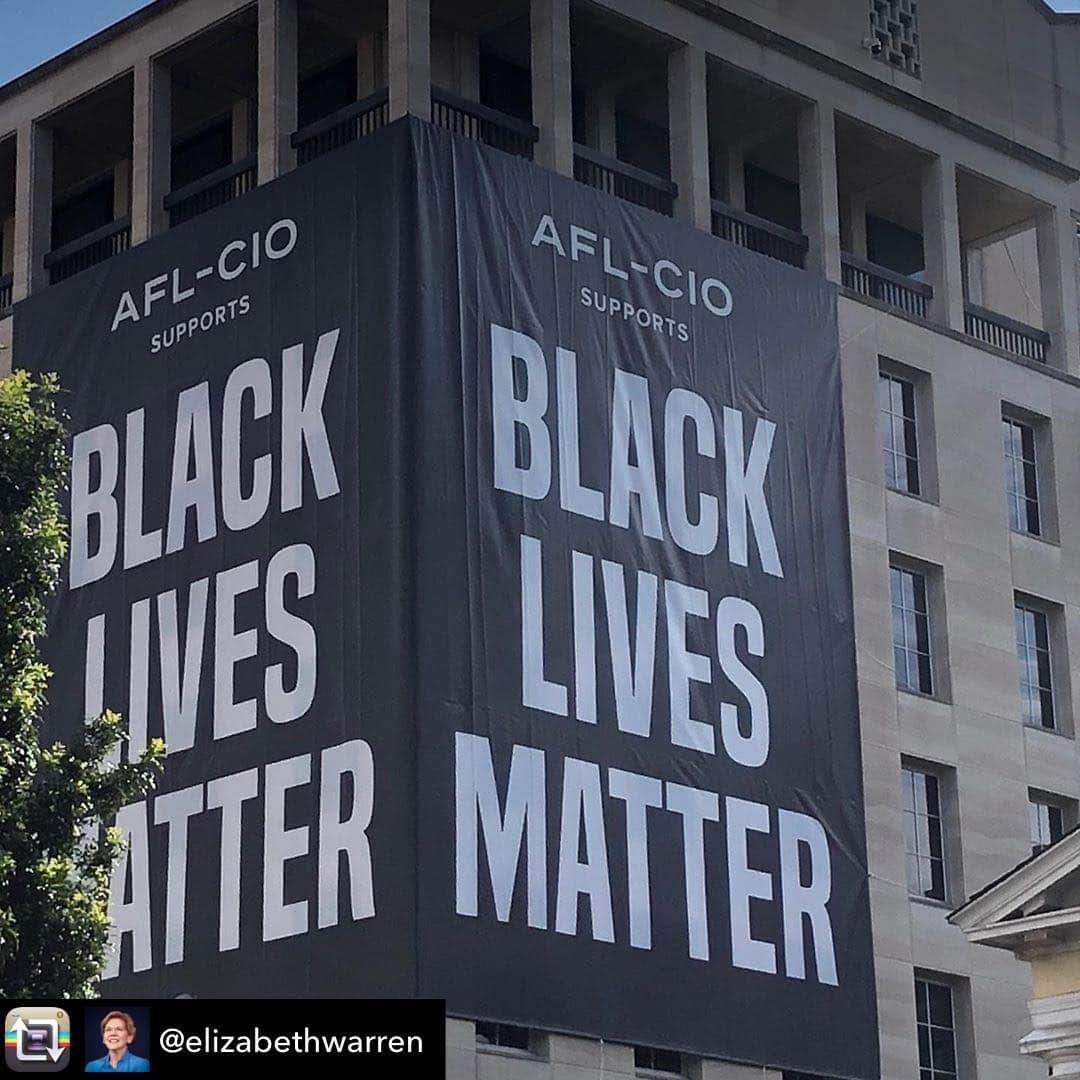 メアリー・マクドネルのインスタグラム：「#BlackLivesMatter  #AFL-CIO」